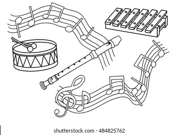 Thousand coloring pages music royalty