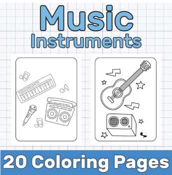 Music coloring sheets music instruments coloring pages for kids