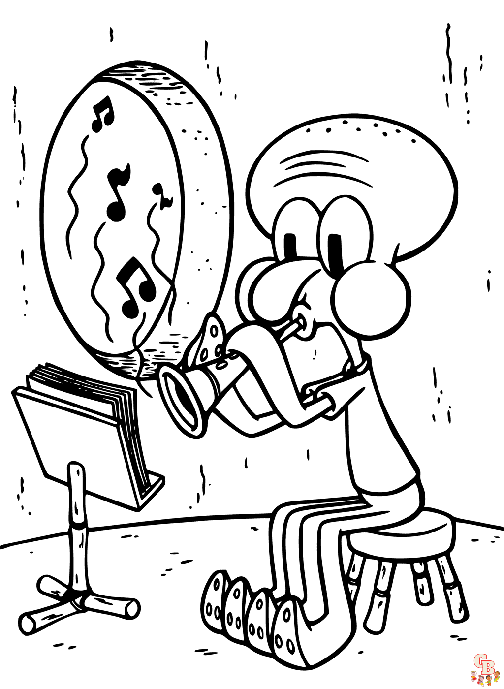 Music coloring pages for kids