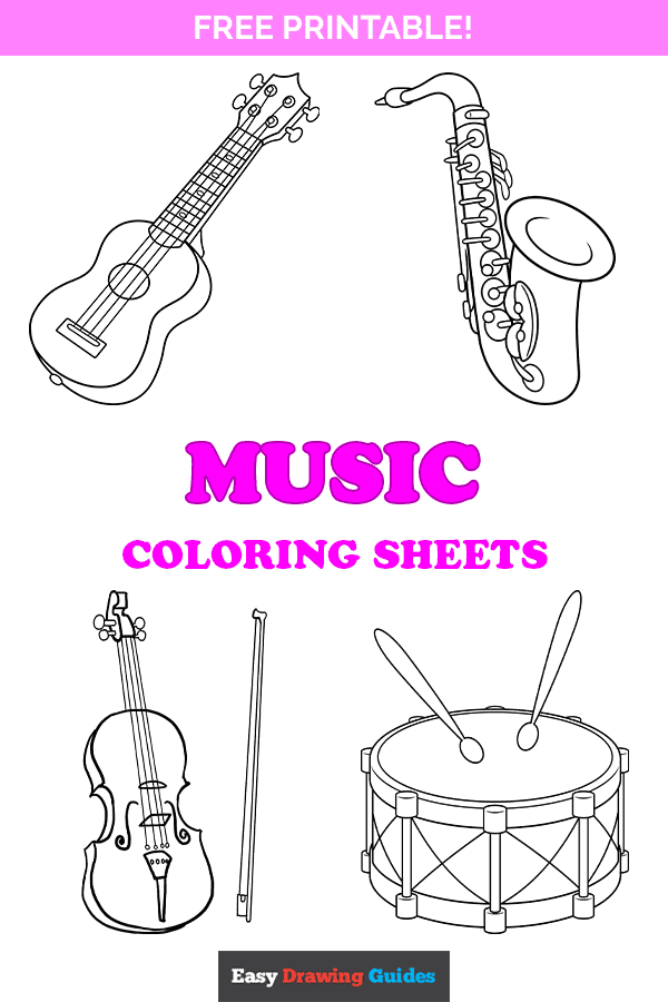 Free printable music coloring pages for kids