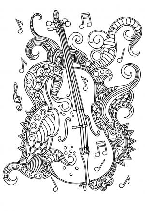 Free printable music coloring pages for adults and kids