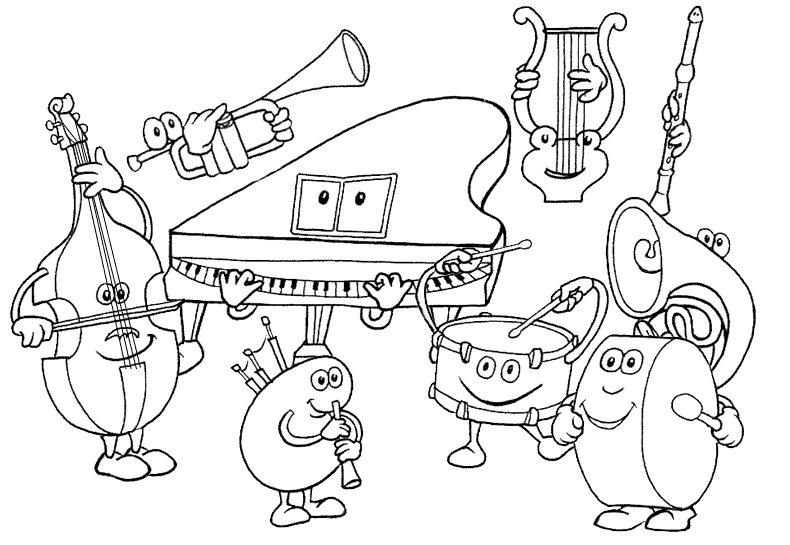 Coloring pages music coloring pages music instruments
