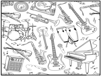 Music doodle bookmarks and coloring pages reproducible tpt