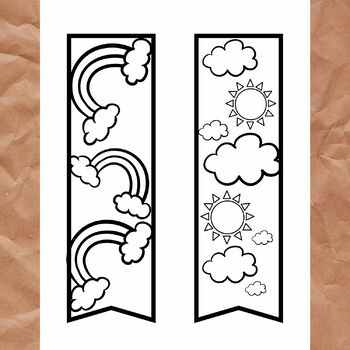 Colorable weather and music bookmarks by miss shibz tpt