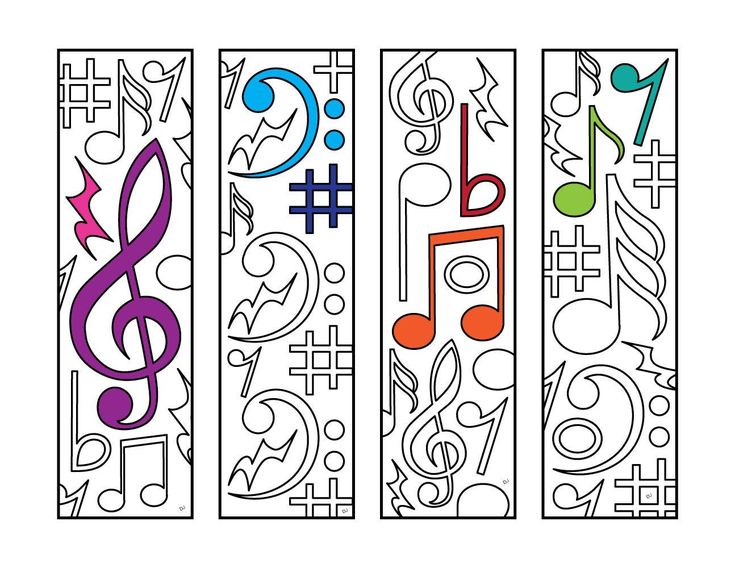 Music bookmarks â pdf zentangle loring page loring bookmarks loring pages printable loring pages