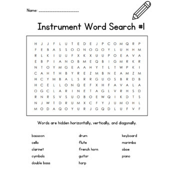 Musical instrument activities set