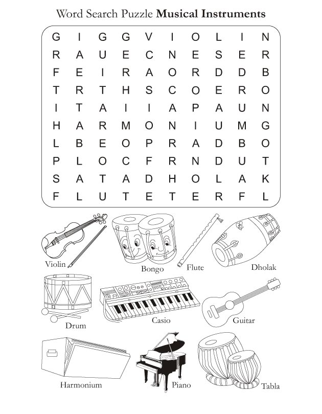 Word search puzzle musical instruments download free word search puzzle musical instruments for kids best coloring pages