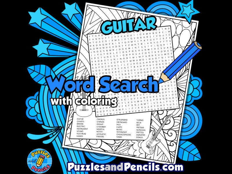 Musical instruments word search puzzles with colouring bundle wordsearch puzzles teaching resources