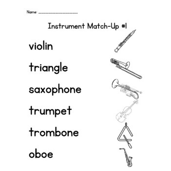 Musical instrument activities set
