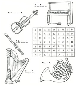 Search a word and coloring pages playing learning