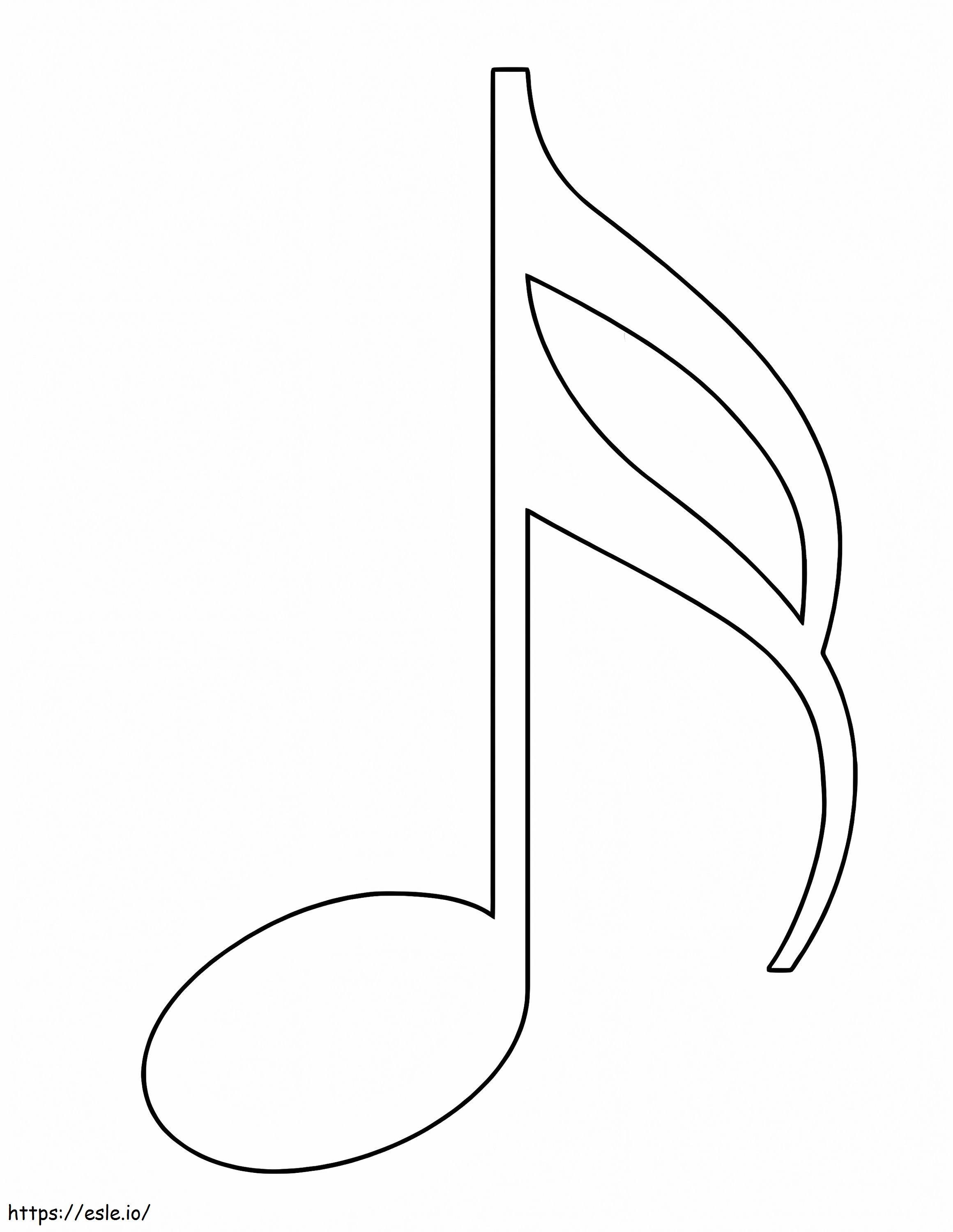 Good musical note coloring page