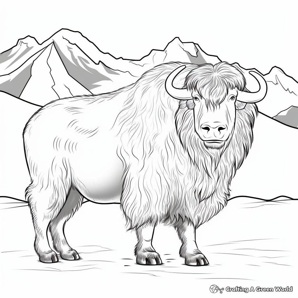 Musk ox coloring pages