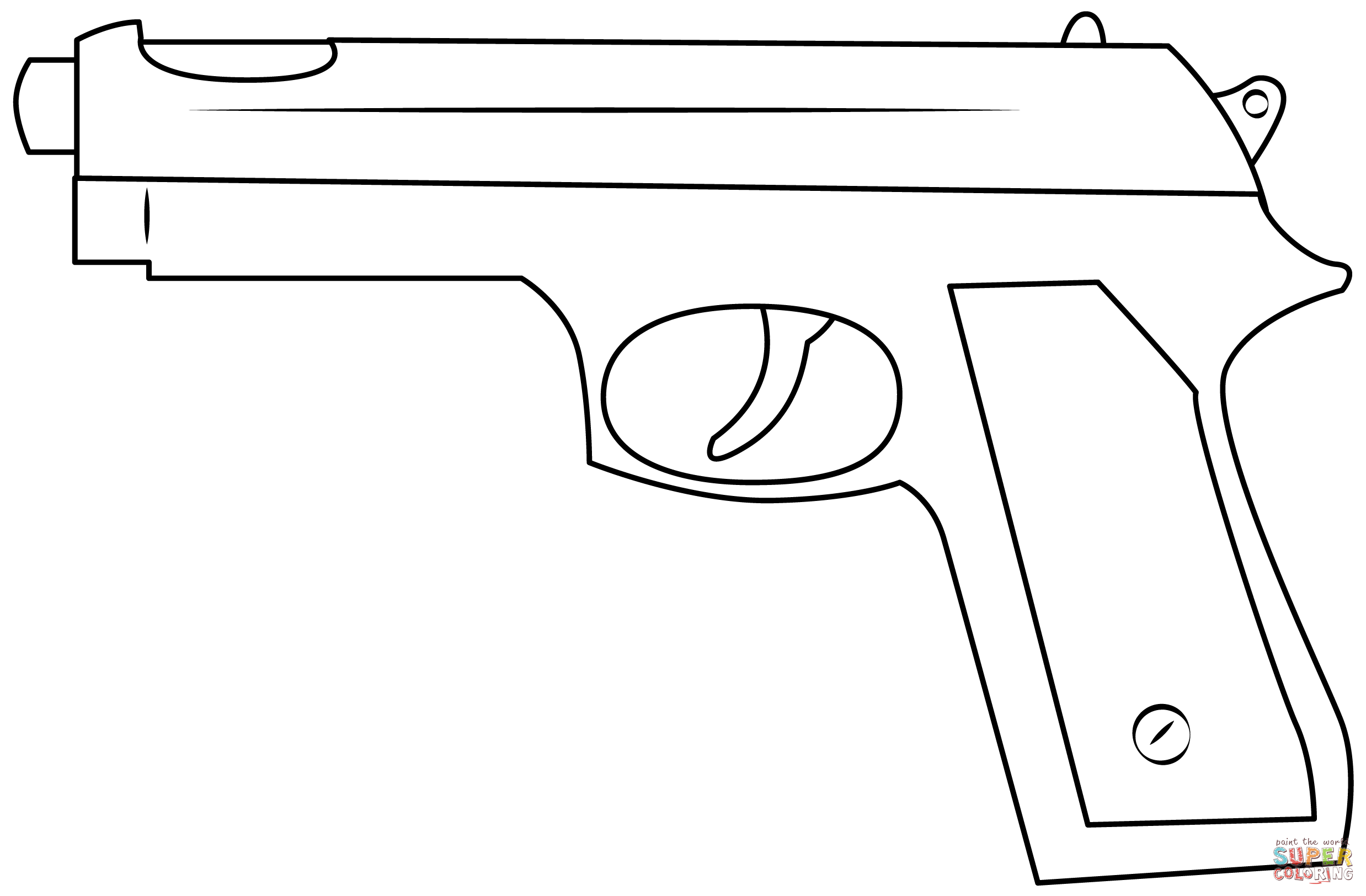 Gun coloring page free printable coloring pages
