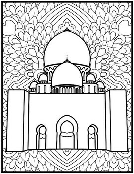 Arab culture coloring pages mindfulness coloring sheets ramadan muslim