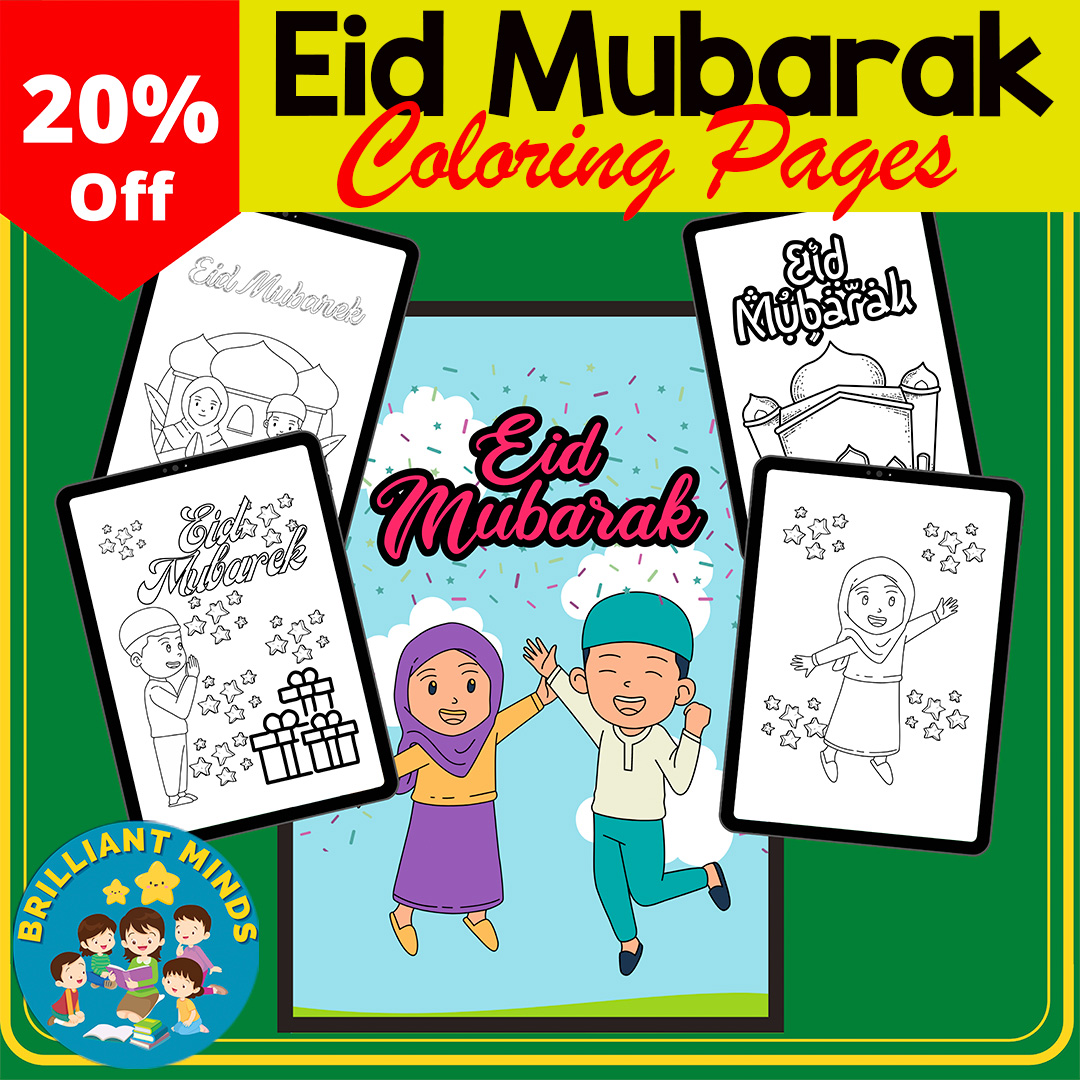 Eid al adha and al fitr coloring pages for toddlers