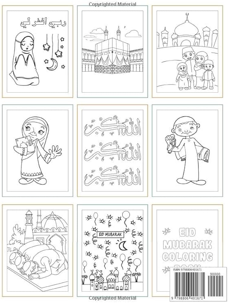 Eid mubarak coloring book