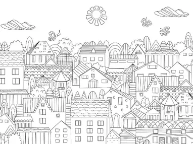 City coloring pages