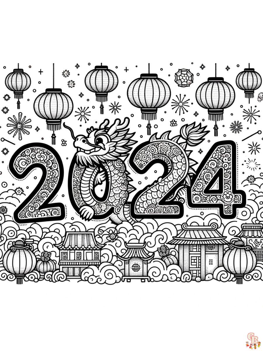Printable new years coloring pages free for kids and adults