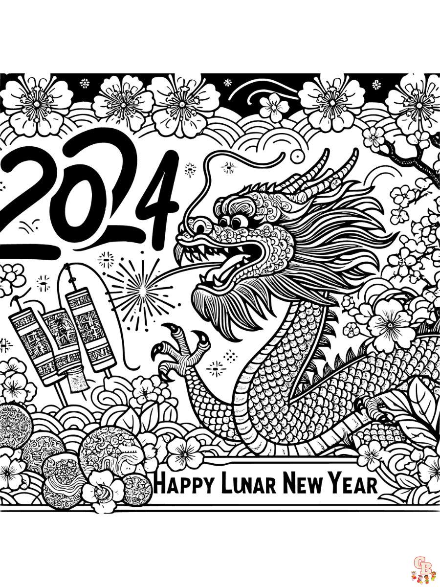 Printable new years coloring pages free for kids and adults