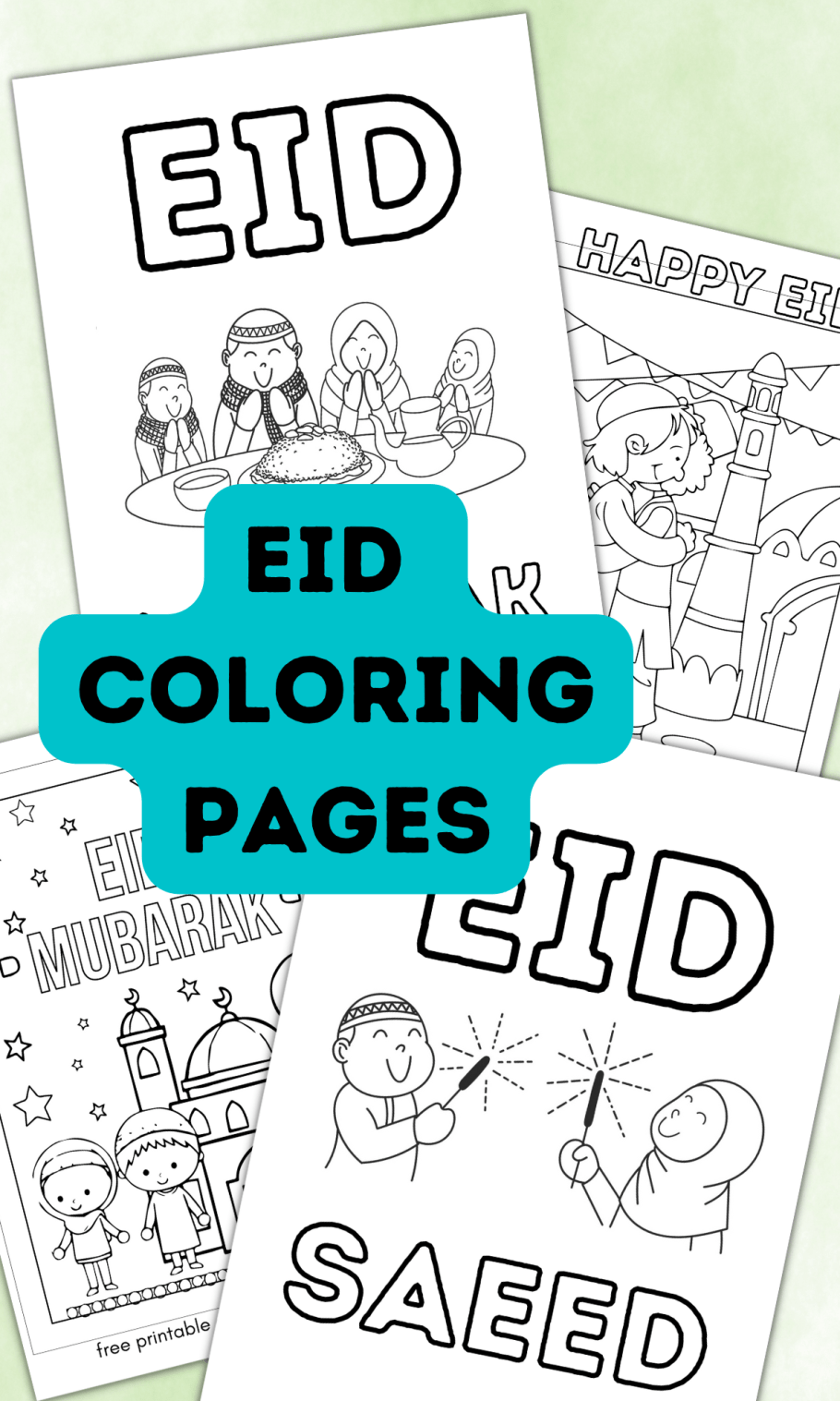 Free printable eid loring pages for kids