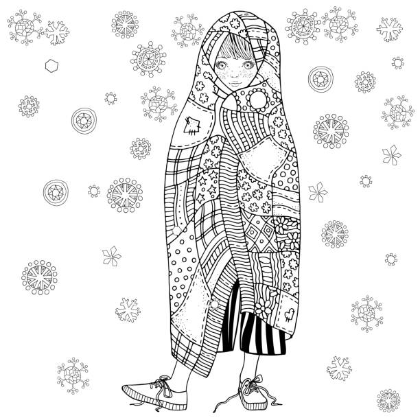 Girl coloring stock illustrations royalty