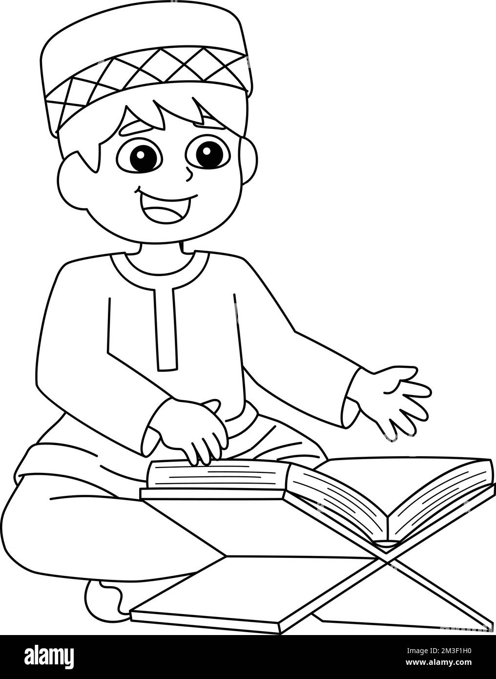 Reading quran black and white stock photos images