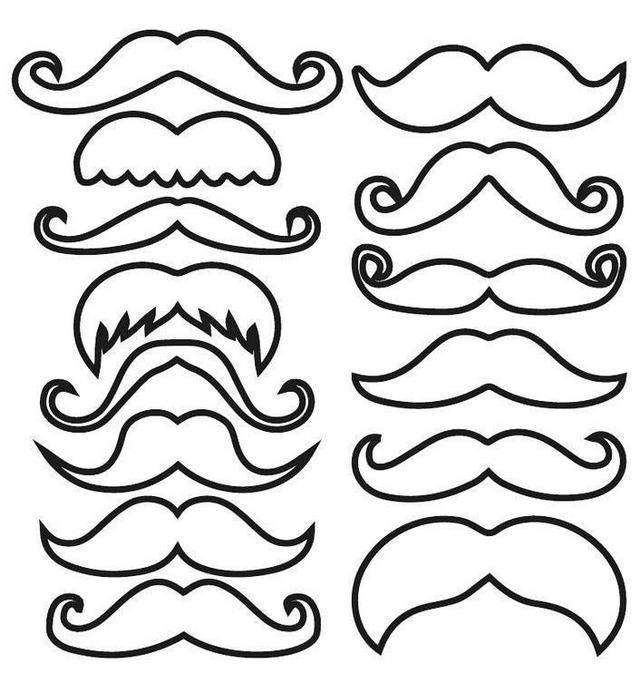 Styles of mustache coloring pages for you mustache template coloring pages mustache crafts