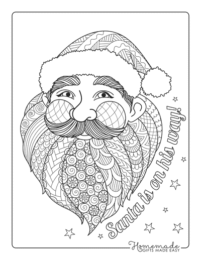 Best santa coloring pages for kids adults free printable pdfs