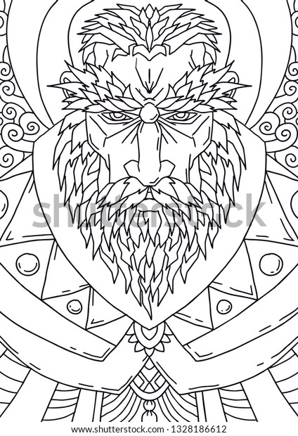 Bearded man mustache adult coloring pages stock vector royalty free