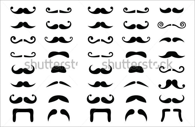 Mustache s and colouring pages
