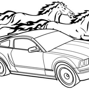 Mustang coloring pages printable for free download