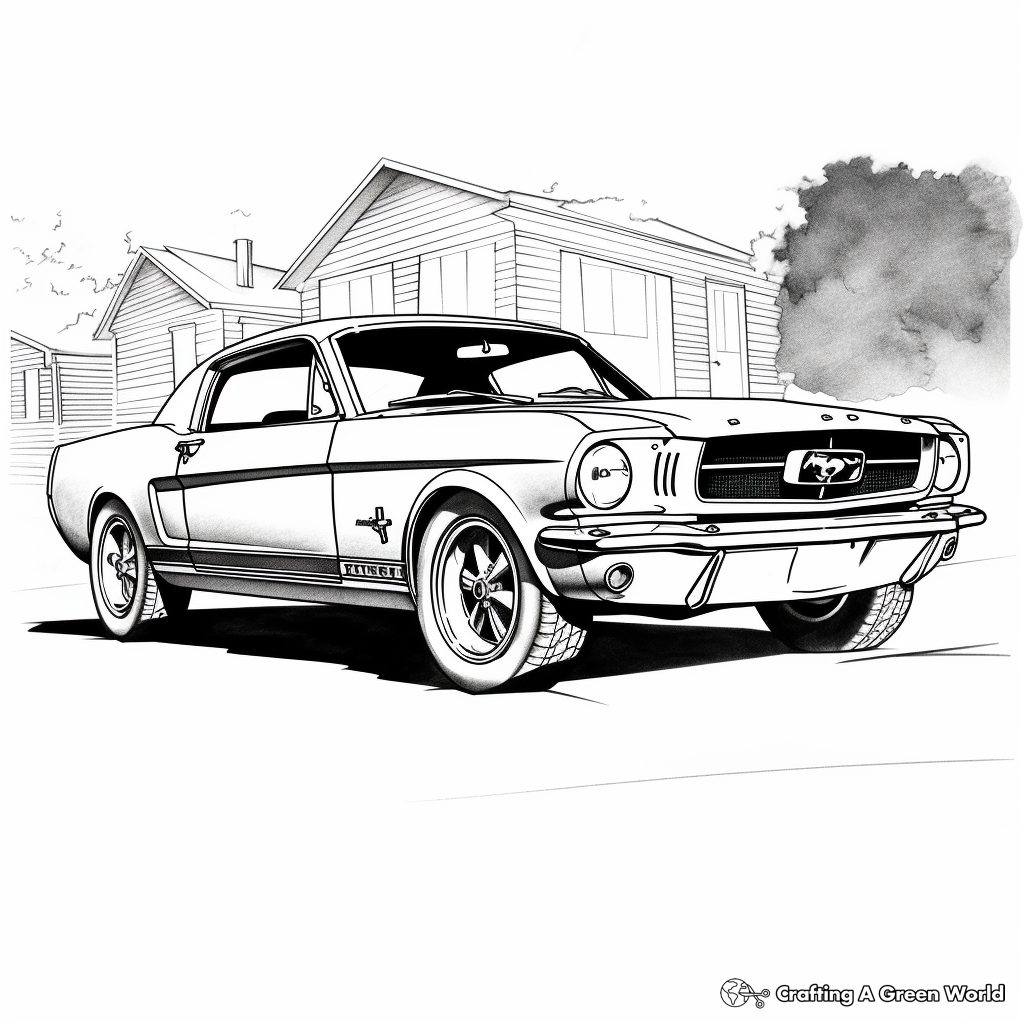 Classic car coloring pages