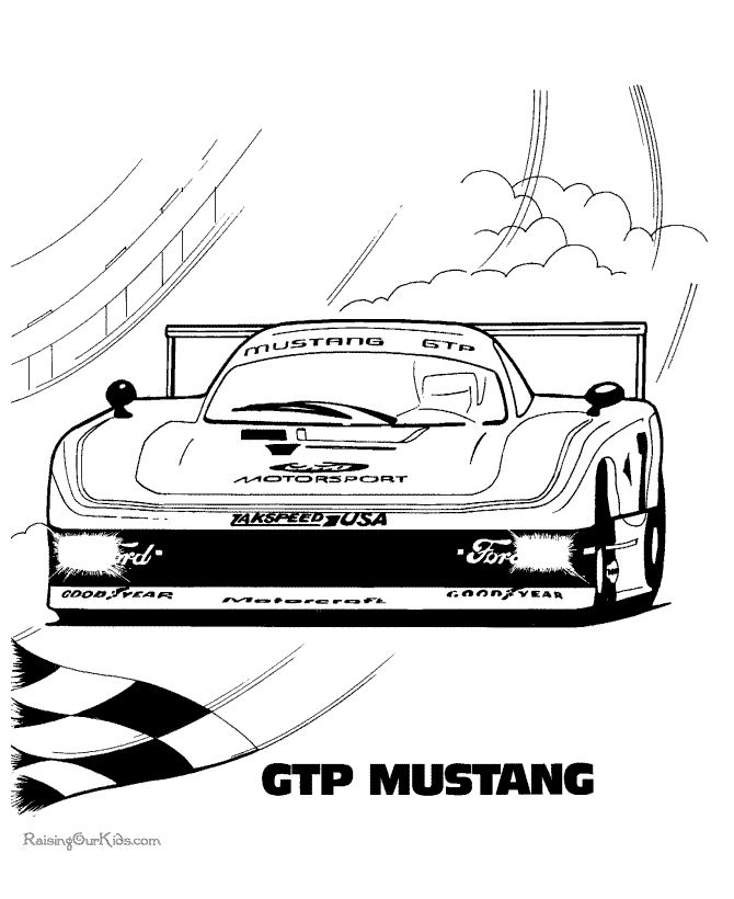 Car coloring page gtp mustang