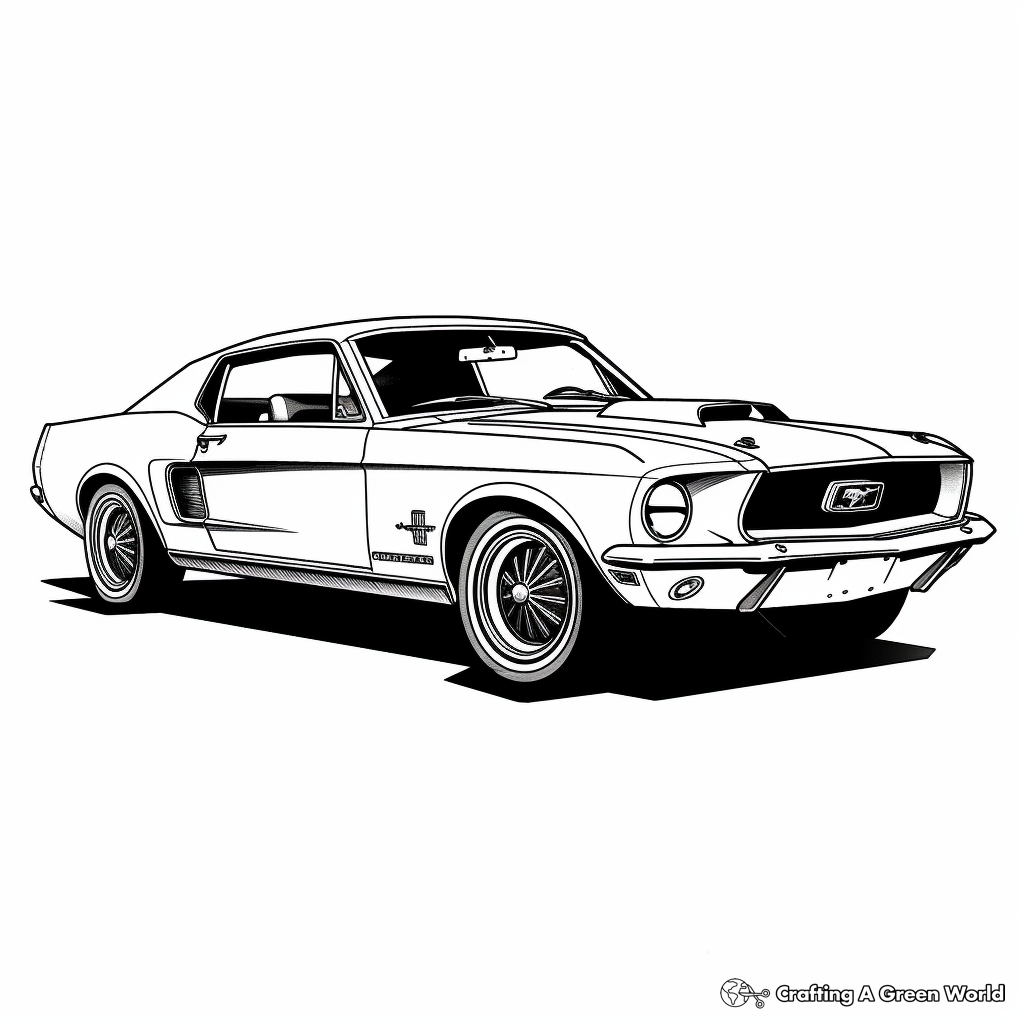 Muscle car coloring pages