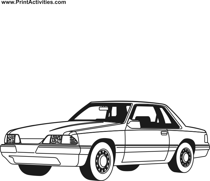 Car coloring page