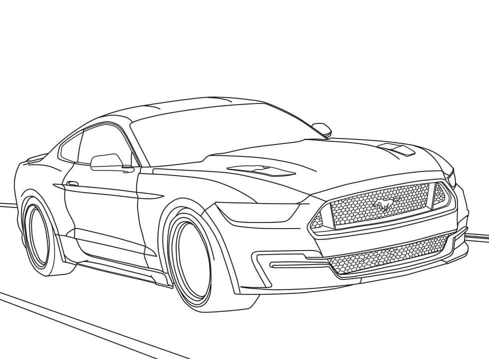 Ford mustang coloring page