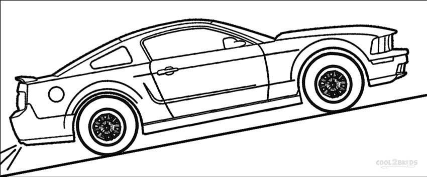 Printable mustang coloring pages for kids