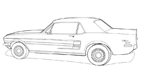 Mustang coloring pages â llc