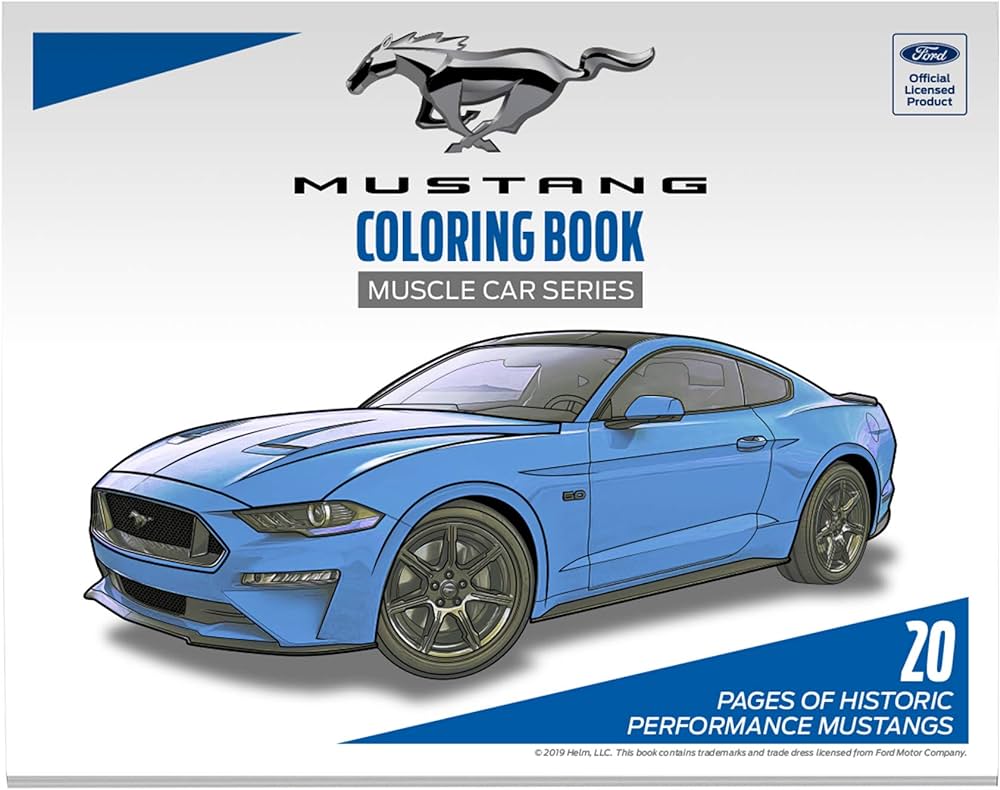 Ford mustang officially licensed coloring books for adults muscle car edition pages buy online at best price in k