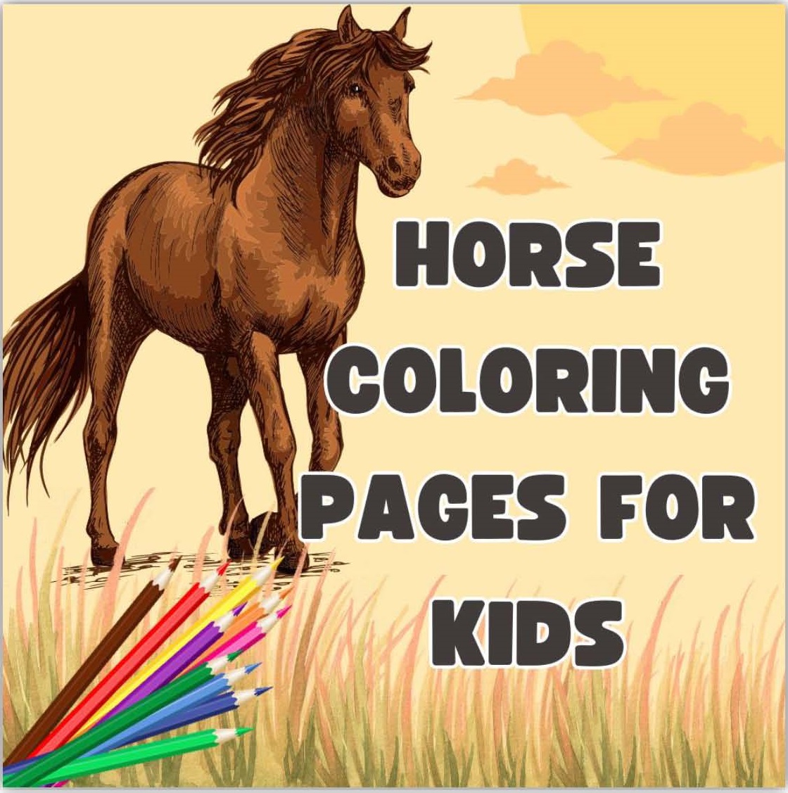 Horse coloring book for kids fun images the wonderful world of horses made by teachers