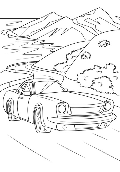 Thousand cars coloring pages royalty