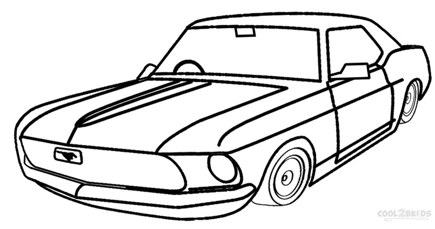 Printable mustang coloring pages for kids