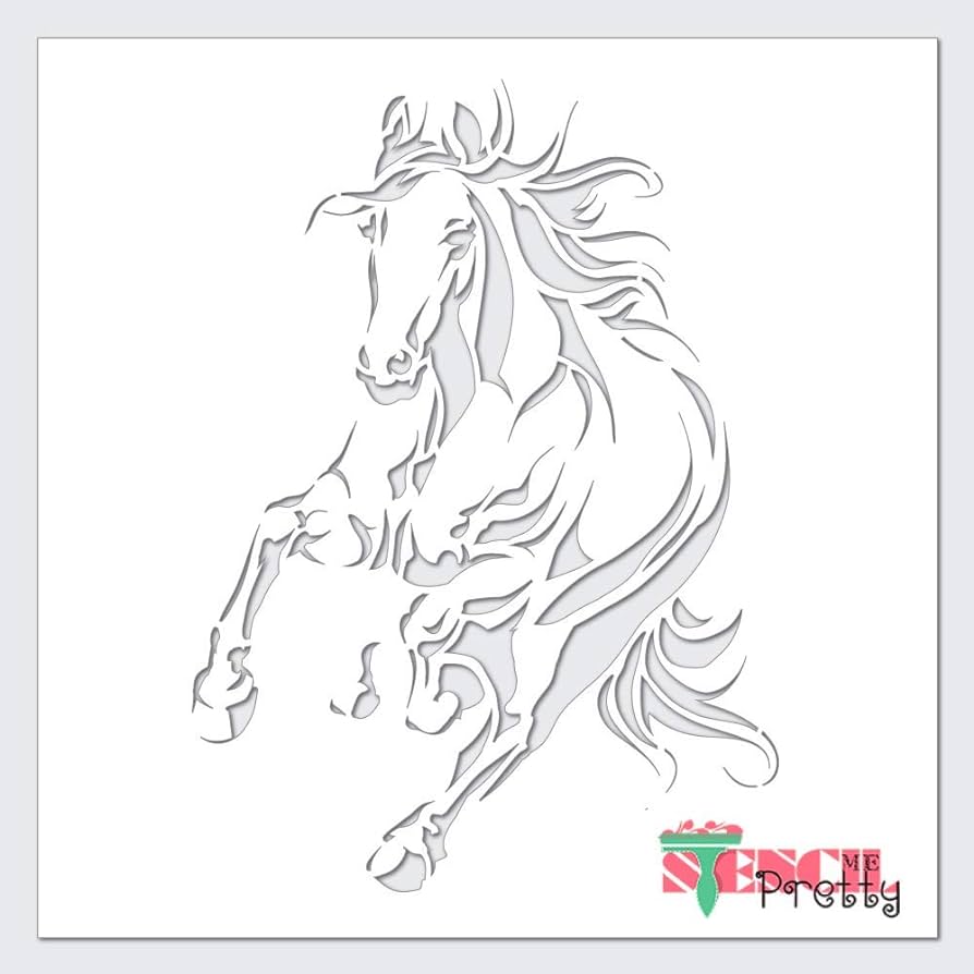 Running horse stencil wild mustang best vinyl template large horse stencils for painting on wood canvas wall floor