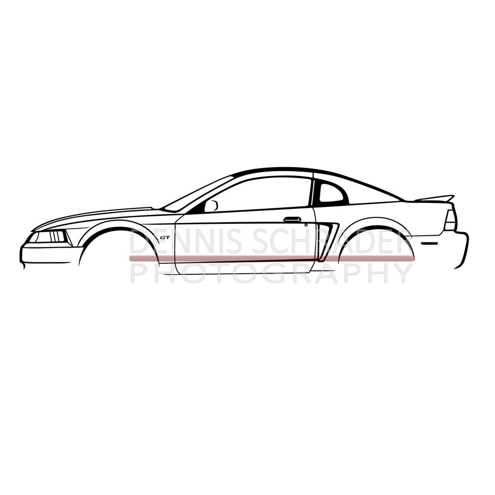 Ford mustang gt graphic art stencil digital download â dennis schrader photography