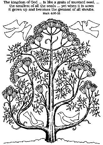 Parable of the mustard seed mustard seed parable bible coloring bible coloring pages