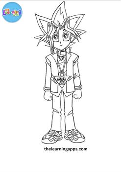 Free yugi muto coloring pages for kids printable worksheets mcpo