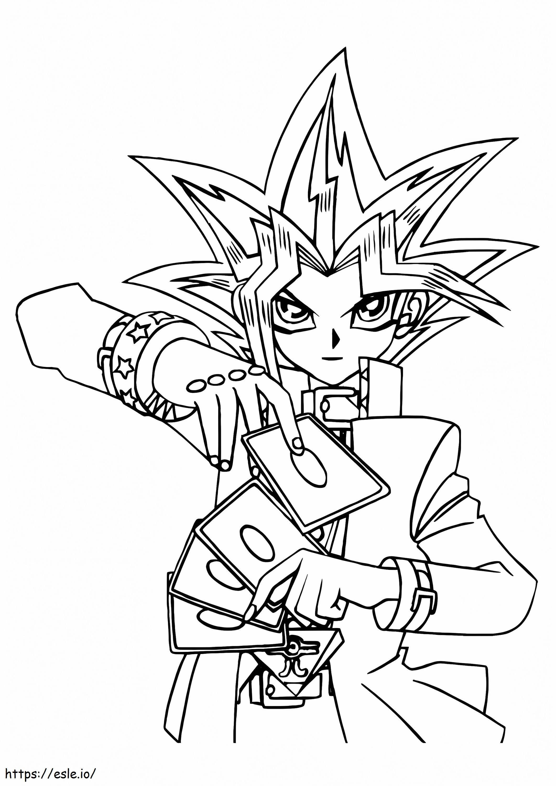 Yugi muto coloring page
