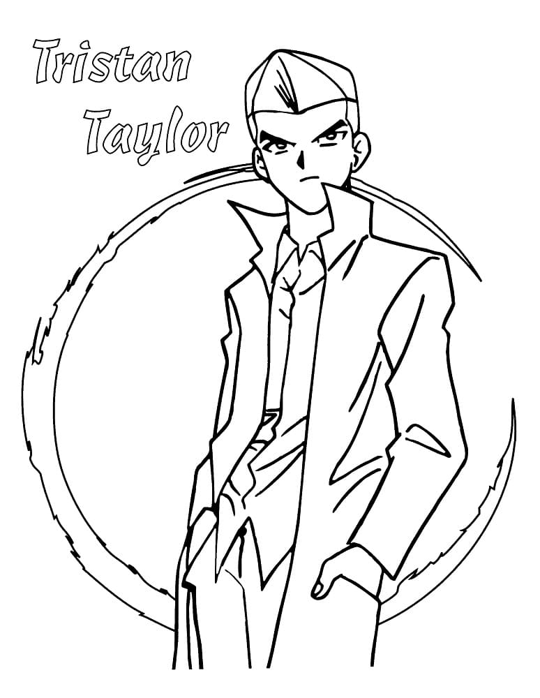 Free yugi muto coloring page