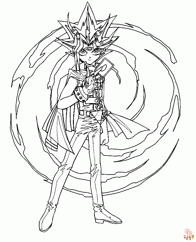 Free yugioh coloring pages for kids