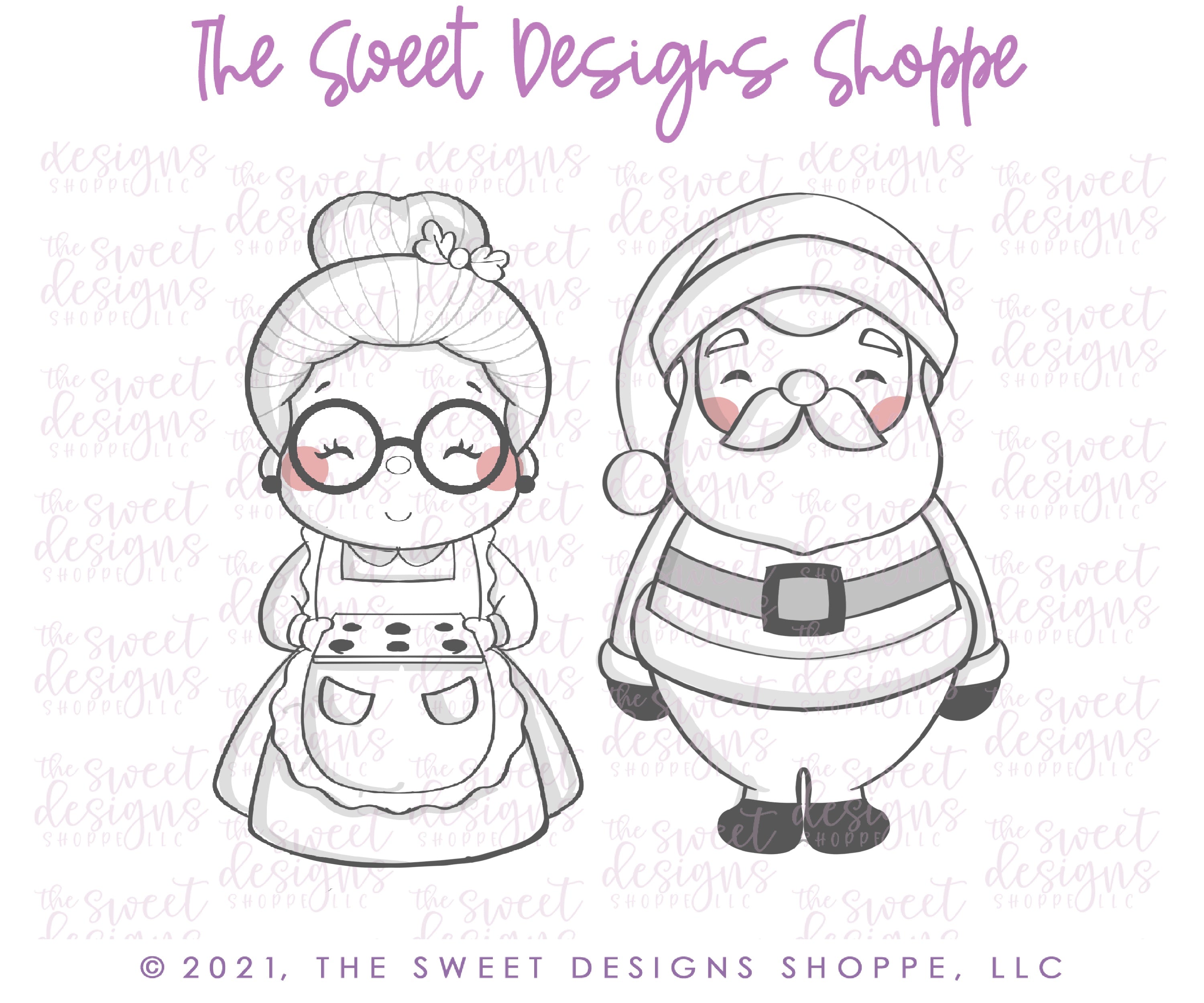 Mr mrs claus cute couple set